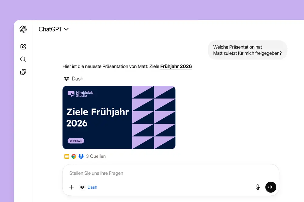 Dropbox Dash App in ChatGPT